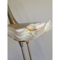 Stylized Metal and Shell Bird Sculpture. Circa 1960