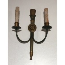 Pair of Empire-Style Bronze Wall Sconces. Circa 1940