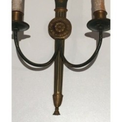Pair of Empire-Style Bronze Wall Sconces. Circa 1940