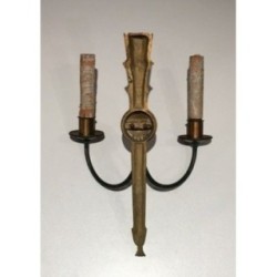 Pair of Empire-Style Bronze Wall Sconces. Circa 1940