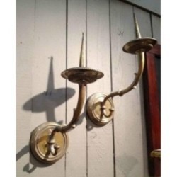 Important Pair of Bronze Wall Sconces. 18th Century
