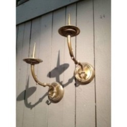 Important Pair of Bronze Wall Sconces. 18th Century