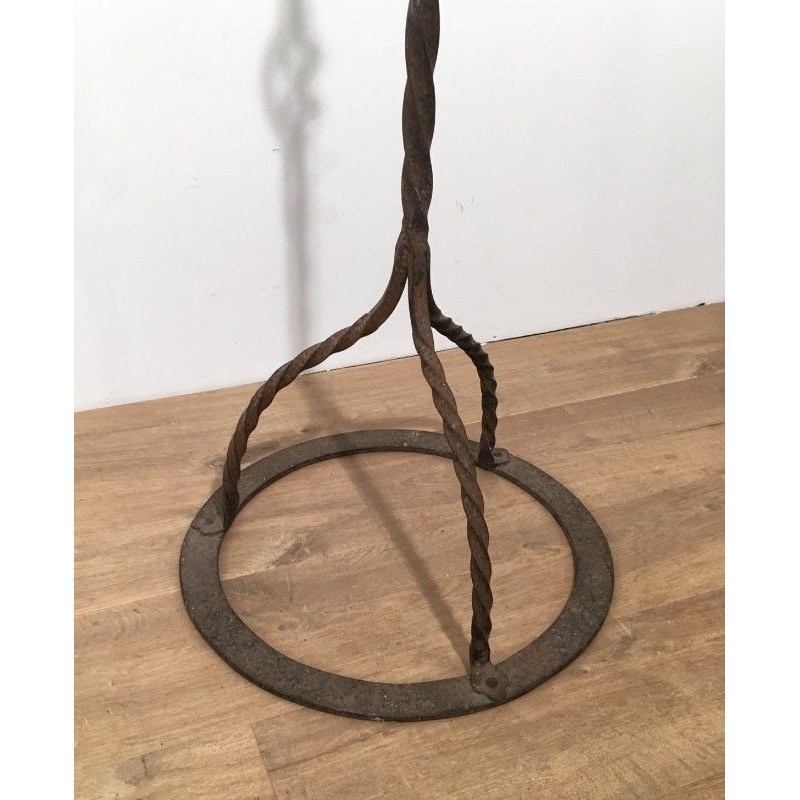 Wrought Iron Neo-Gothic Floor Lamp. Circa 1940