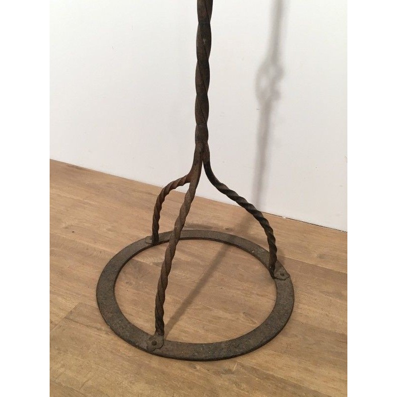 Wrought Iron Neo-Gothic Floor Lamp. Circa 1940