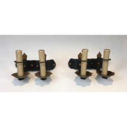 Pair of Wrought Iron Wall Sconces. Circa 1940