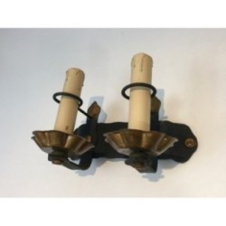 Pair of Wrought Iron Wall Sconces. Circa 1940