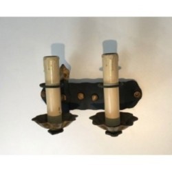 Pair of Wrought Iron Wall Sconces. Circa 1940