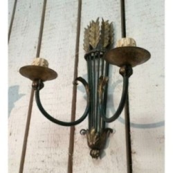 Beautiful Pair of Wrought Iron Wall Sconces. Circa 1940