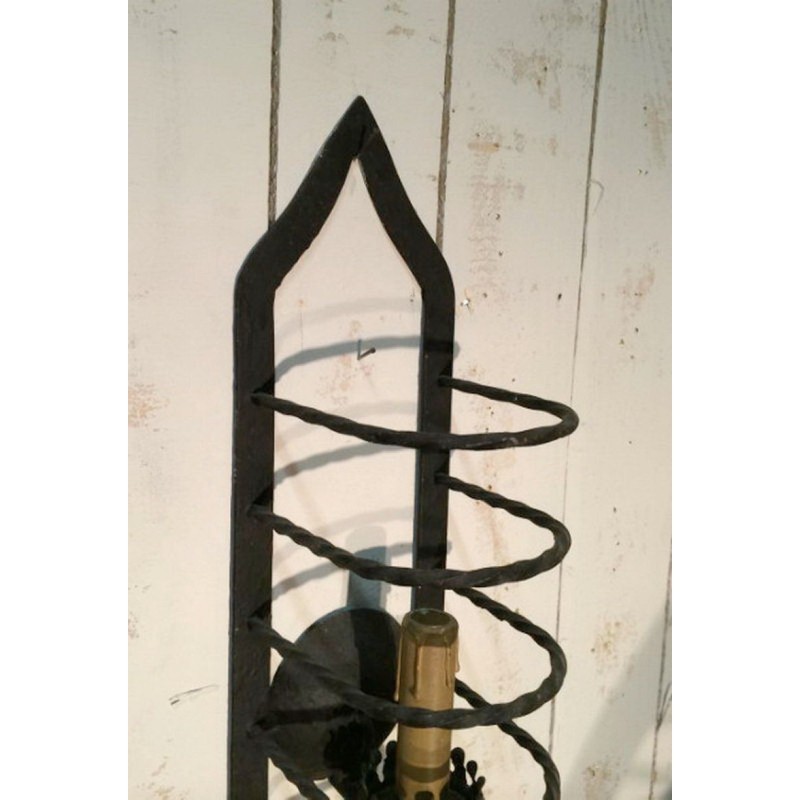 Pair of Cage Wall Sconces in Wrought Iron, Circa 1950