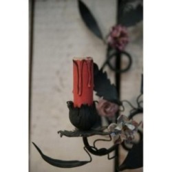 Pair of Decorative Wall Sconces with Porcelain Flowers, circa 1970