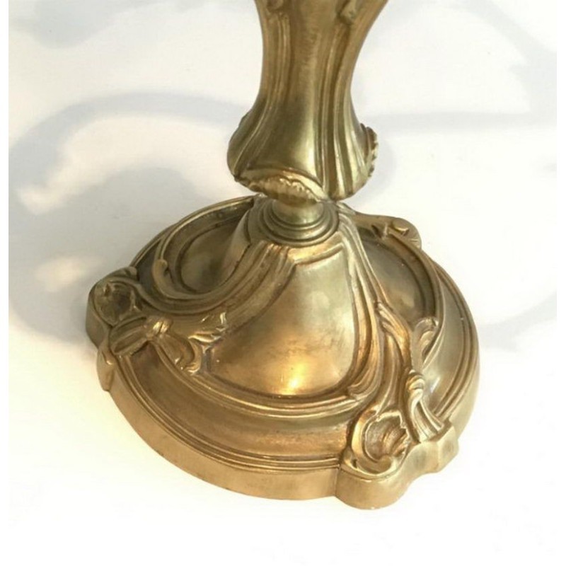 Pair of Bronze Candelabras with 5 Light Arms, Circa 1900