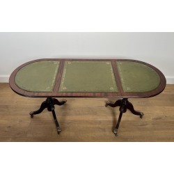 Mahogany and Leather Coffee Table