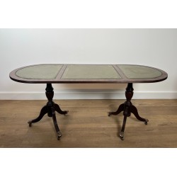 Mahogany and Leather Coffee Table