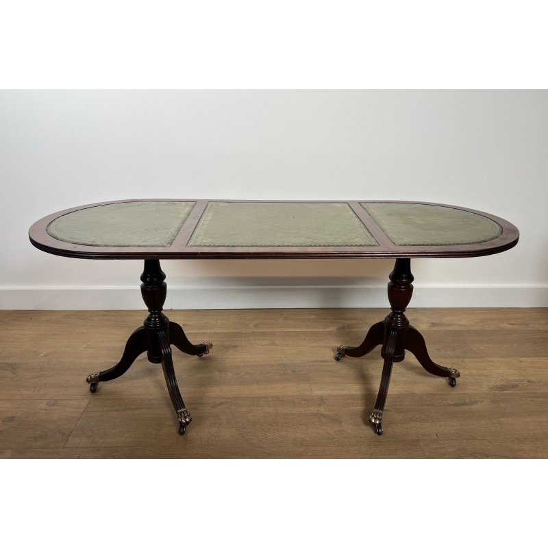 Mahogany and Leather Coffee Table