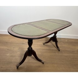 Mahogany and Leather Coffee Table