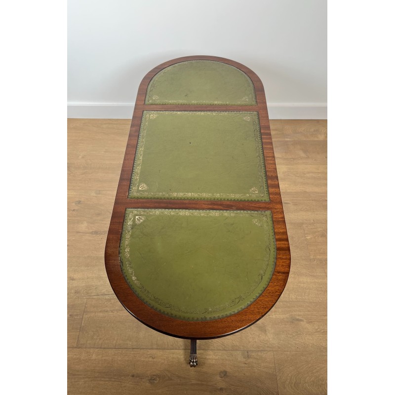 Mahogany and Leather Coffee Table
