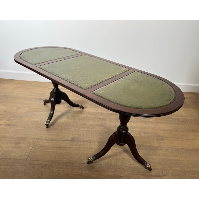 Mahogany and Leather Coffee Table