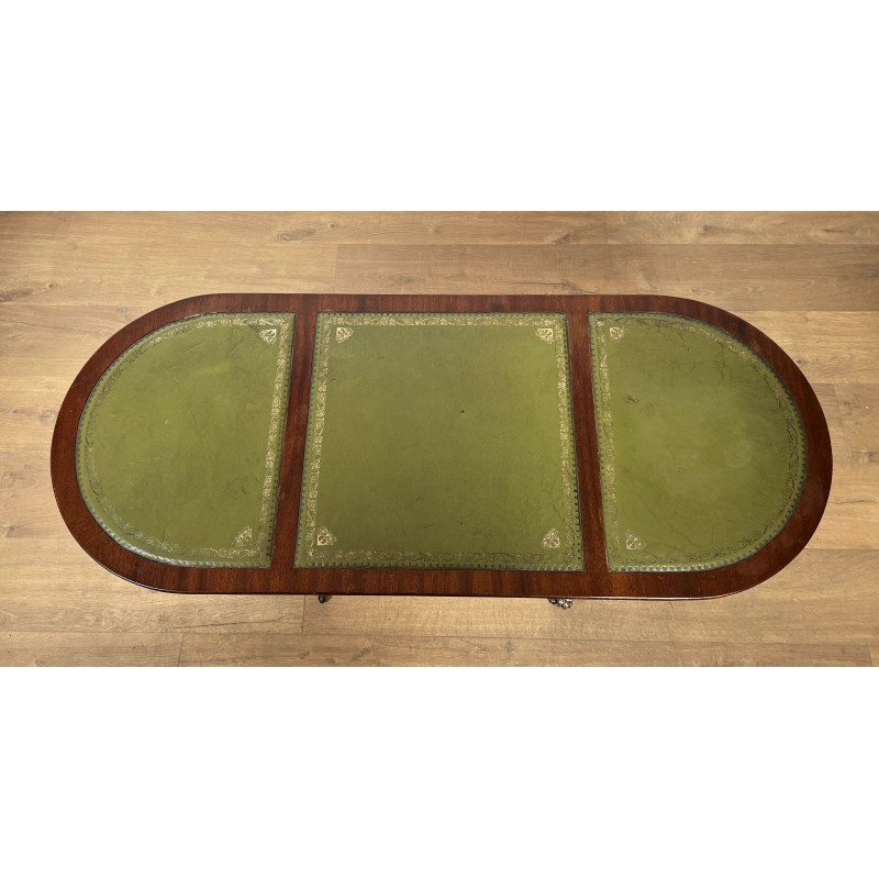 Mahogany and Leather Coffee Table