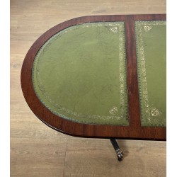 Mahogany and Leather Coffee Table