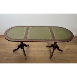 Mahogany and Leather Coffee Table