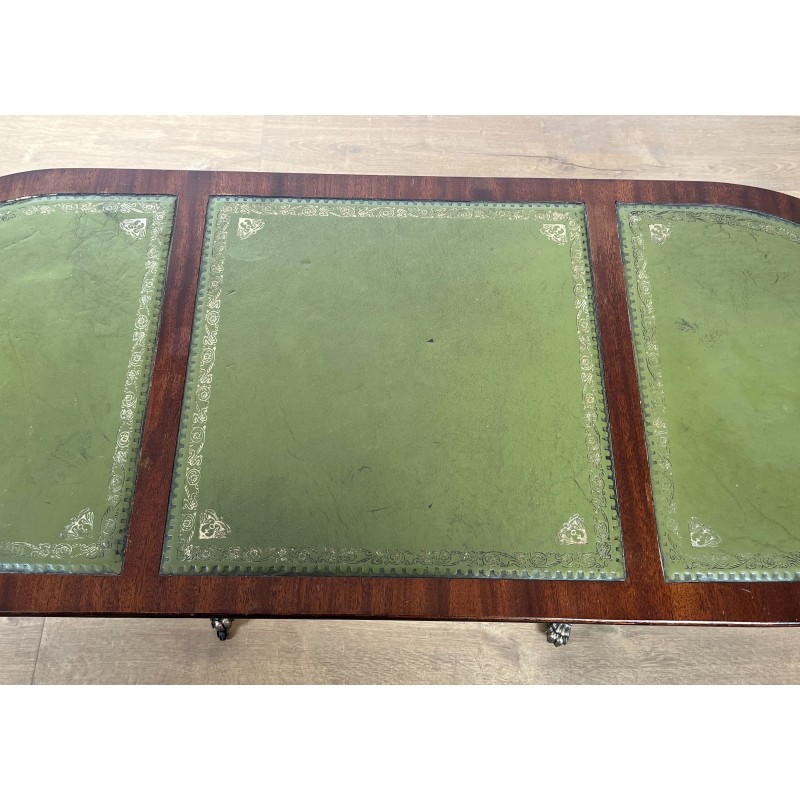 Mahogany and Leather Coffee Table