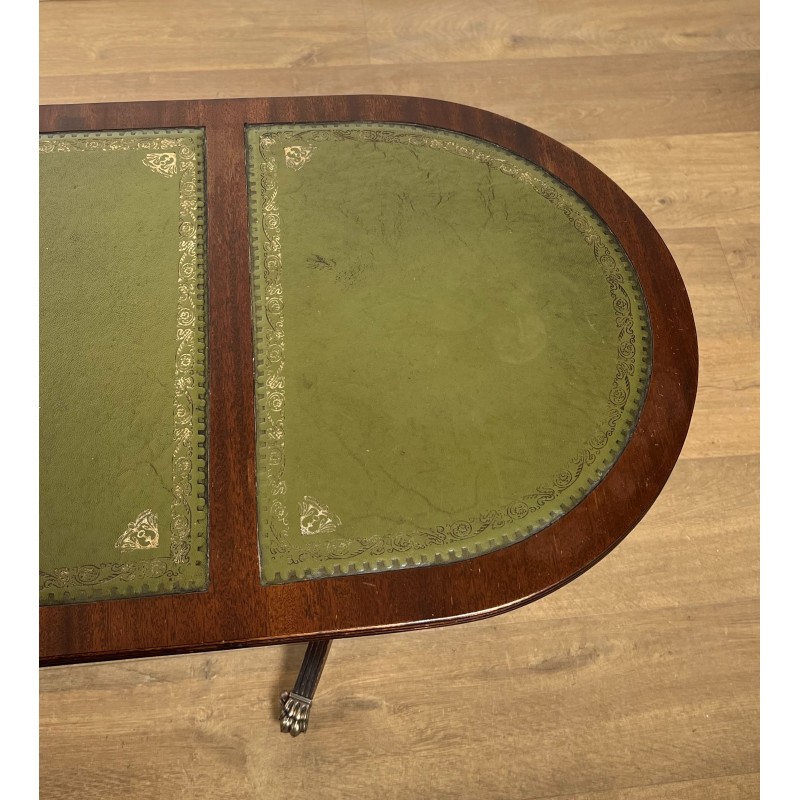 Mahogany and Leather Coffee Table
