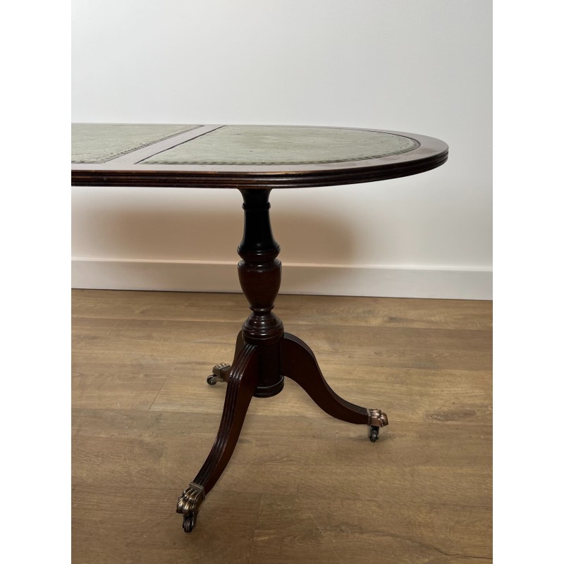 Mahogany and Leather Coffee Table