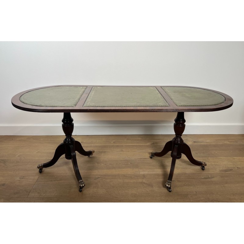 Mahogany and Leather Coffee Table