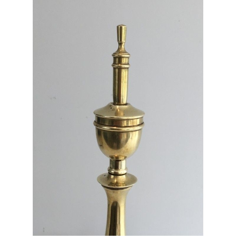 Paire De Chenets de Style Néoclassique En Bronze