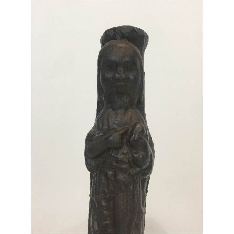 Paire de Chenets en Fonte Représentant un Saint Evangéliste