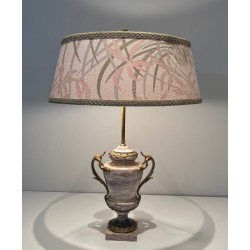 Large Louis XV Style Marble & Bronze Table Lamp, French Work, 19th Century
