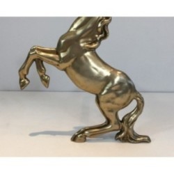 Paire de chenets chevaux