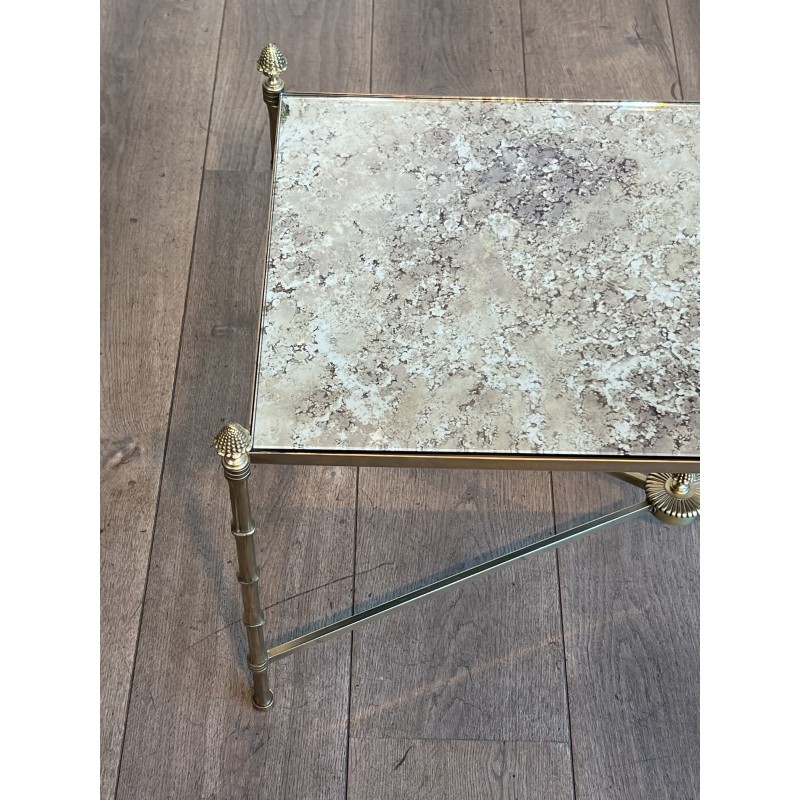 Maison Baguès Brass Venere Mirror Coffee Table 1970 - Modern Eye Gallery