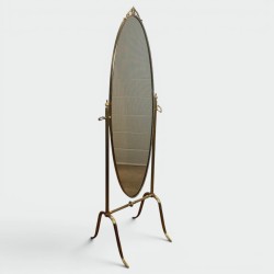 Cheval Psyche Mirror Stand Carved Frame 19th Century - Modern Eye Gallery
