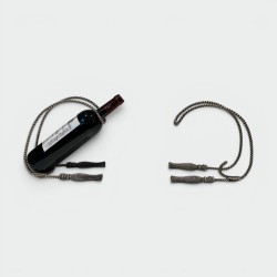 Silver-Plated Rope Bottle Holders | Maria Pergay Style 1970s