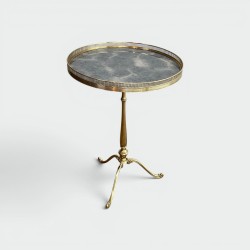 Brass & Eglomise Mirror Guéridon | Maison Jansen Circa 1940