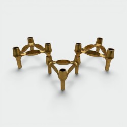 Gold BMF Nagel Quist Modular Candle Holders | 1970s Design