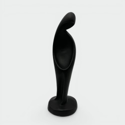 1960s Black Ceramic Madonna Sculpture | Georges Jouve Style