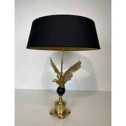 Royal Eagle Bronze Table Lamp, in the Style of Maison Charles, French Work, circa 1970