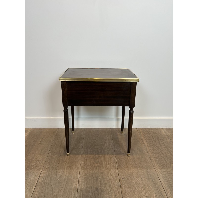 Pair of Louis XVI Style Bedside Tables in Mahogany with Tw | Modern Eye Gallery