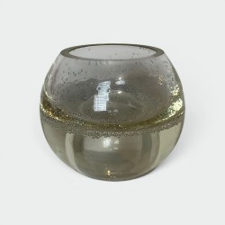 Small Ball Vase in Bubbled Glass, French Work, 1970s | Modern Eye Gallery