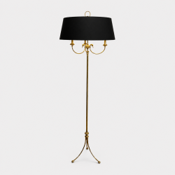 Tripod Brass Floor Lamp with Three Swan Arms, Maison Janse | Modern Eye Gallery