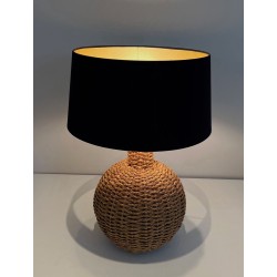 Rope Table Lamp, in the Style of Audoux-Minet, French Work, circa 1970