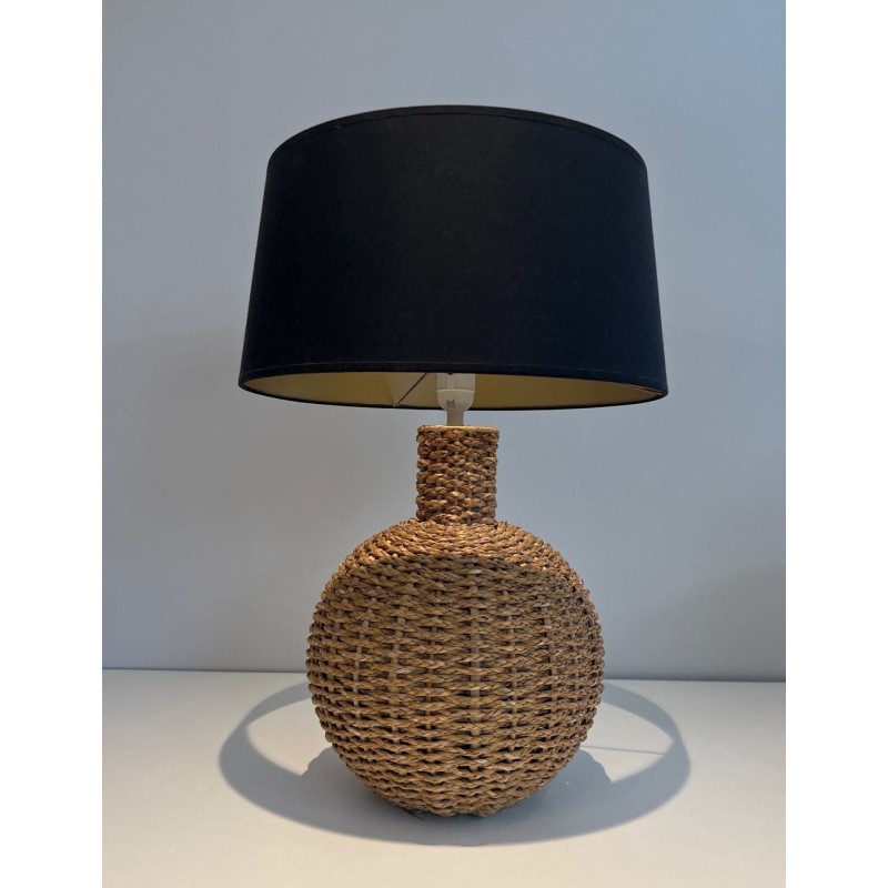 Rope Table Lamp, in the Style of Audoux-Minet, French Work, circa 1970