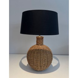 Rope Table Lamp, in the Style of Audoux-Minet, French Work, circa 1970