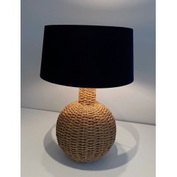 Rope Table Lamp, in the Style of Audoux-Minet, French Work, circa 1970
