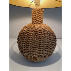 Rope Table Lamp, in the Style of Audoux-Minet, French Work, circa 1970