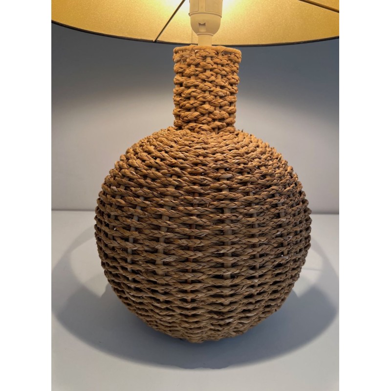 Rope Table Lamp, in the Style of Audoux-Minet, French Work, circa 1970