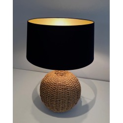 Rope Table Lamp, in the Style of Audoux-Minet, French Work, circa 1970
