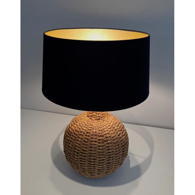 Rope Table Lamp, in the Style of Audoux-Minet, French Work, circa 1970